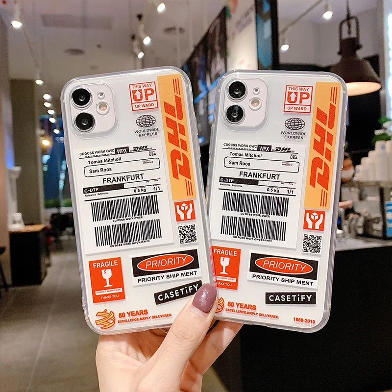 Case for iPhone 11 Pro Max 6 6S 7 8 Plus Express label Bar code Clear Soft silicon Case for iPhone XR X XS MAX back cover Coque
Case for iPhone 11 Pro Max 6 6S 7 8 Plus Express label Bar code Clear Soft silicon Case for iPhone XR X XS MAX back cover Coque