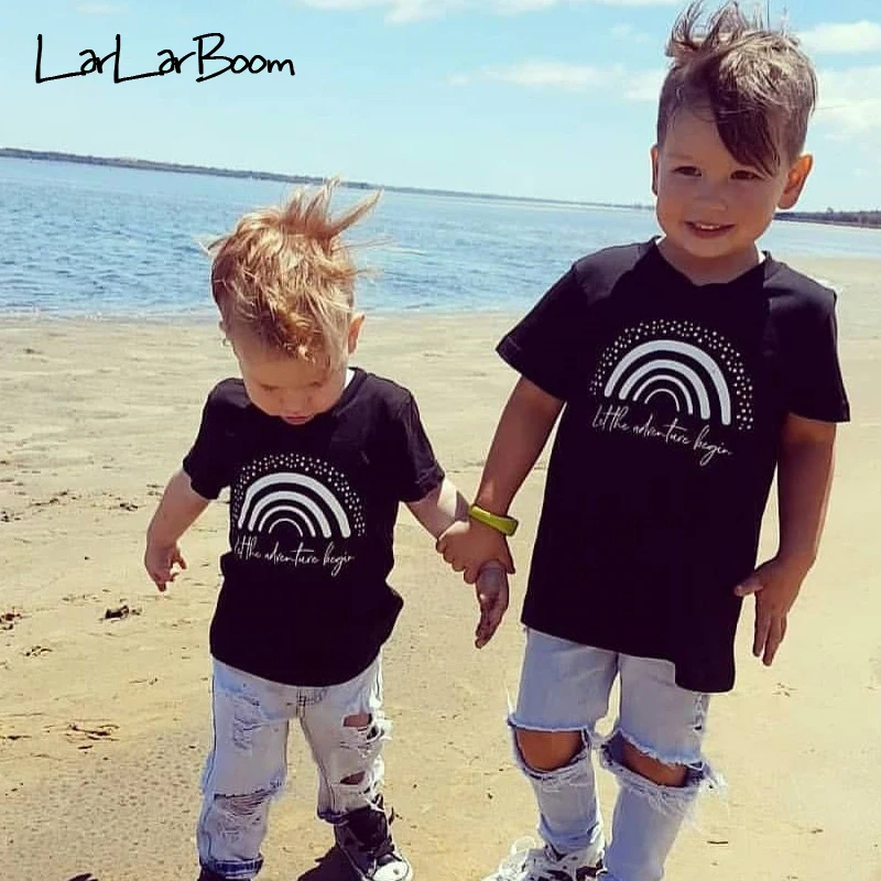 LarLarBoom Children's T-shirts Fashion New Arrival Short Sleeve Tops Summer Rainbow Cotton Kids Pullover Boys Girls T-shirts
LarLarBoom Children's T-shirts Fashion New Arrival Short Sleeve Tops Summer Rainbow Cotton Kids Pullover Boys Girls T-shirts