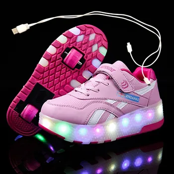 Two Wheels Luminous Sneakers USB Charging Led Light Roller Skate Shoes for Children Kids Shoes Boys Girls Shoes Light Up shoese
Two Wheels Luminous Sneakers USB Charging Led Light Roller Skate Shoes for Children Kids Shoes Boys Girls Shoes Light Up shoese