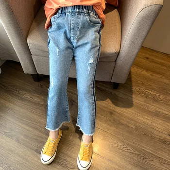 Fashion Teenage Girls Jeans Blue Denim Flare Pants Hole Hollow Ripped Wide Leg Jeans Trousers 2020 Kids Clothes Girls 8-16 Age
Fashion Teenage Girls Jeans Blue Denim Flare Pants Hole Hollow Ripped Wide Leg Jeans Trousers 2020 Kids Clothes Girls 8-16 Age