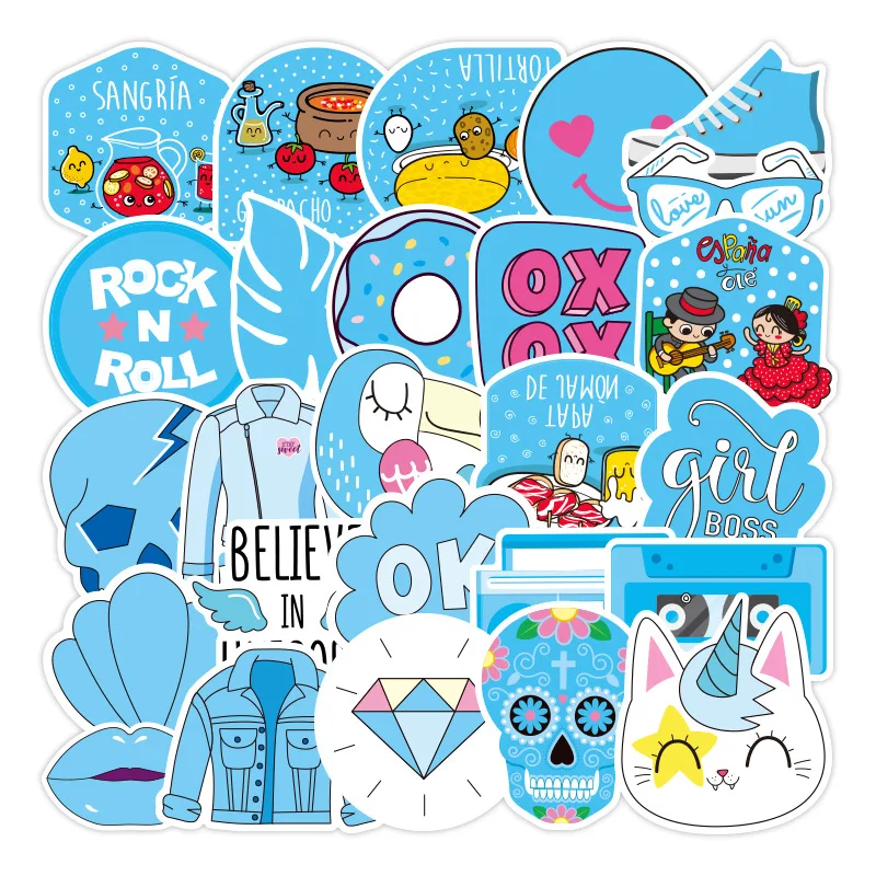 10/30/50PCS Cartoon VSCO Blue Delicate Decal Sticker Kids Toy DIY Luggage Laptop Graffiti Waterproof Sticker Wholesale
10/30/50PCS Cartoon VSCO Blue Delicate Decal Sticker Kids Toy DIY Luggage Laptop Graffiti Waterproof Sticker Wholesale
