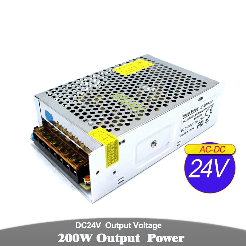 Switching power supply unit 24V 8.3A 200W ac to dc power Source 110V 220V Input to DC24V Output For CCTV Printer Lighting
Switching power supply unit 24V 8.3A 200W ac to dc power Source 110V 220V Input to DC24V Output For CCTV Printer Lighting