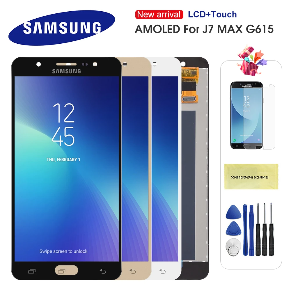 Super AMOLED LCD For Samsung Galaxy J7 Max G615 LCD Display Touch Screen Digitizer Assembly Replacement For J7 max lcd screen
Super AMOLED LCD For Samsung Galaxy J7 Max G615 LCD Display Touch Screen Digitizer Assembly Replacement For J7 max lcd screen