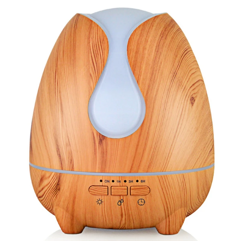 

500Ml Essential Oil Diffuser Aromatherapy Aroma Diffuser Wood Grain Humidifier,Ultrasonic Adjustable Cool Mist,Waterless Auto Sh