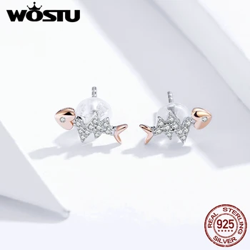 WOSTU Authentic 925 Sterling Silver Fishbone Stud Earrings Clear Zircon Small Earrings For Women Trendy Fashion Jewelry FIE814
WOSTU Authentic 925 Sterling Silver Fishbone Stud Earrings Clear Zircon Small Earrings For Women Trendy Fashion Jewelry FIE814