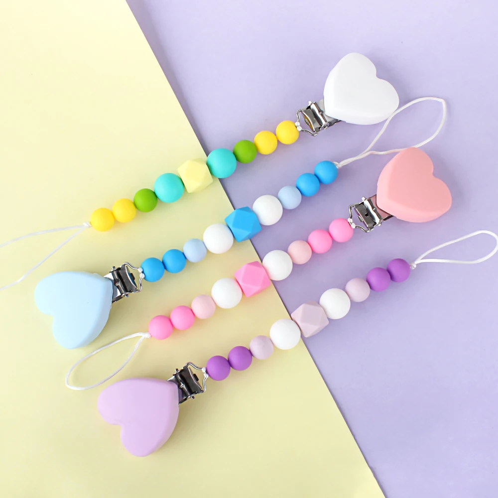 1pc Heart Pacifier Clip Holder Chain Silicone BPA Free Handmade Comfort Nipple Baby Teething Pacifier Dummy Clips Necklace Chain
1pc Heart Pacifier Clip Holder Chain Silicone BPA Free Handmade Comfort Nipple Baby Teething Pacifier Dummy Clips Necklace Chain