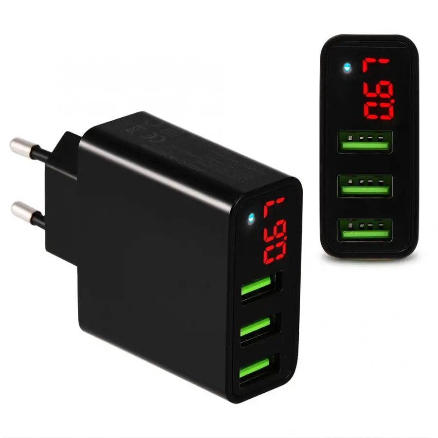 3A LED Digital Display Smart Charger 3 USB Port Fast Mobile Wall Charger Travel Power Adapter for iPhone Samsung Xiaomi Phones
3A LED Digital Display Smart Charger 3 USB Port Fast Mobile Wall Charger Travel Power Adapter for iPhone Samsung Xiaomi Phones