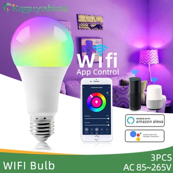 Kaguyahime 3Pcs Smart WiFi Light E27 Bulb LED Bulb 9W 12W Dimmable Lamp 220V 110V RGB Light Support Alexa Google Home Magic Bulb
Kaguyahime 3Pcs Smart WiFi Light E27 Bulb LED Bulb 9W 12W Dimmable Lamp 220V 110V RGB Light Support Alexa Google Home Magic Bulb