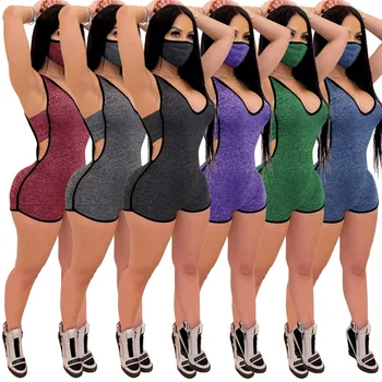 Solid Bodycon Halter Women Jumpsuits Skinny Backless Sleeveless Workout Overalls Sportswear Fashion Basic Short Rompers
Solid Bodycon Halter Women Jumpsuits Skinny Backless Sleeveless Workout Overalls Sportswear Fashion Basic Short Rompers