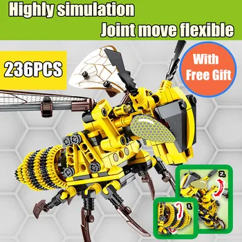 New Hot Simulated Insect DIY Bee Wasp Model Building Blocks Fit Lepinings Technic Bricks Set Educational Toys for Children
New Hot Simulated Insect DIY Bee Wasp Model Building Blocks Fit Lepinings Technic Bricks Set Educational Toys for Children