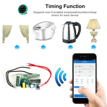 eWelink Single Wire Module 180-240V Wifi Switch Timer Wireless Switch Remote Controll Module APP Control Compatible Alexa Google
eWelink Single Wire Module 180-240V Wifi Switch Timer Wireless Switch Remote Controll Module APP Control Compatible Alexa Google
