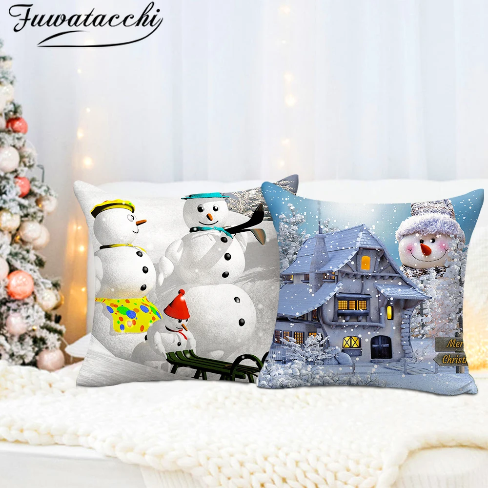 Fuwatacchi Winter Snowman Pillow Cover Christmas Bell Tree Printed Cushion Covers for Home Sofa Seat Decorative Pillowcases
Fuwatacchi Winter Snowman Pillow Cover Christmas Bell Tree Printed Cushion Covers for Home Sofa Seat Decorative Pillowcases