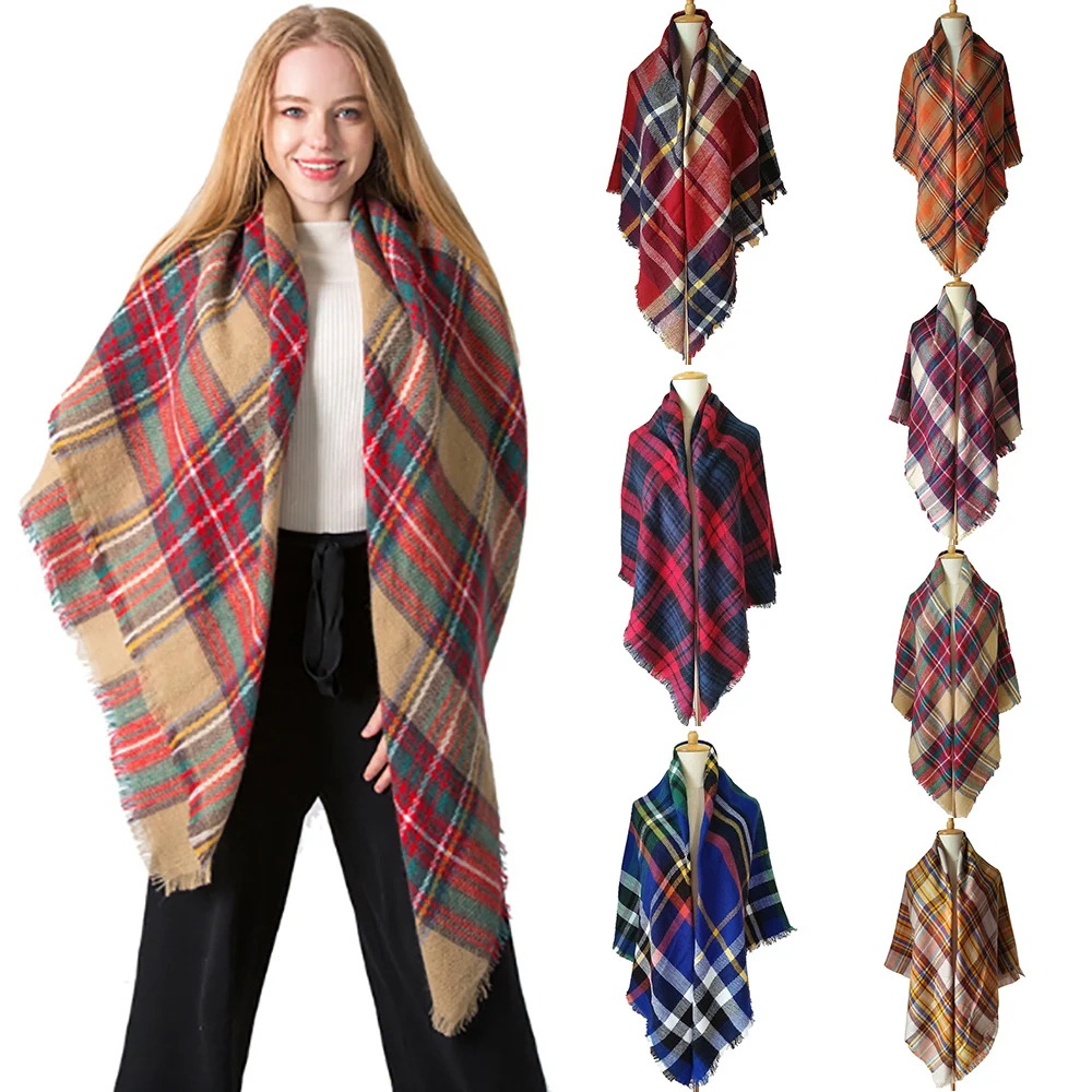 Women Plaid Printed Scarf Women Wrap Shawl Women Oversized Scarf Wraps Knit Blanket Neck Striped Foulard Ladies Triangle Autumn
Women Plaid Printed Scarf Women Wrap Shawl Women Oversized Scarf Wraps Knit Blanket Neck Striped Foulard Ladies Triangle Autumn