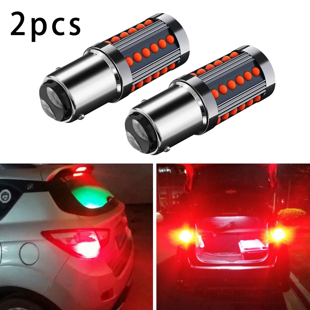 

DC/AC 12V-24V 1157 LED Light Bulb High Brightness Plug And Play 0.23A 2pcs Set Car Super Bright Aluminum BAY15D