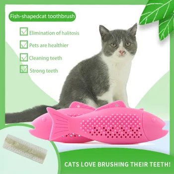 Cat Silicone Fish-Shaped Toothbrush Toy Within Catnip Multifunction Interactive Teaser Cat Toy Material Safety
Cat Silicone Fish-Shaped Toothbrush Toy Within Catnip Multifunction Interactive Teaser Cat Toy Material Safety