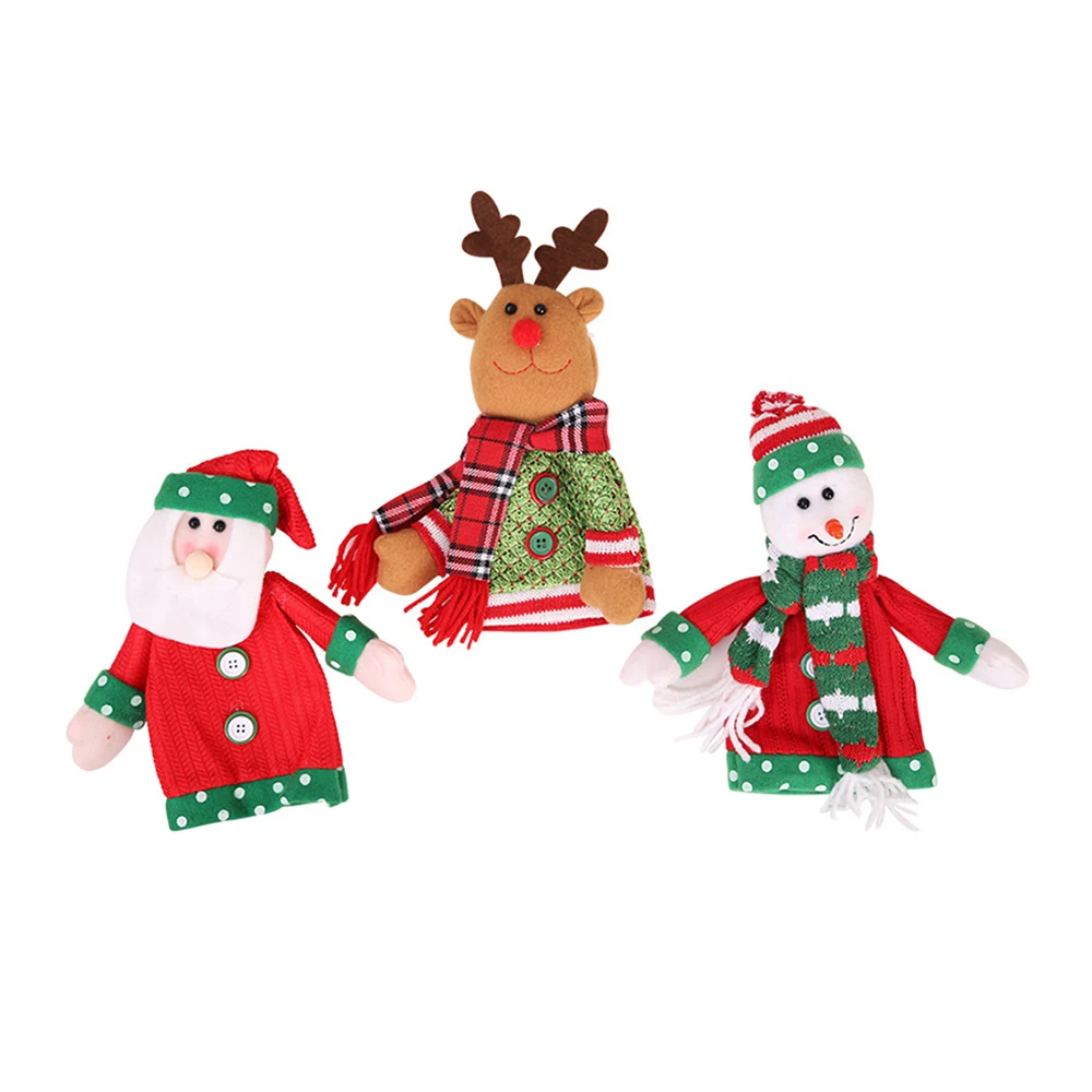 christmas wine bottle cover clothing set santa claus snowman elk