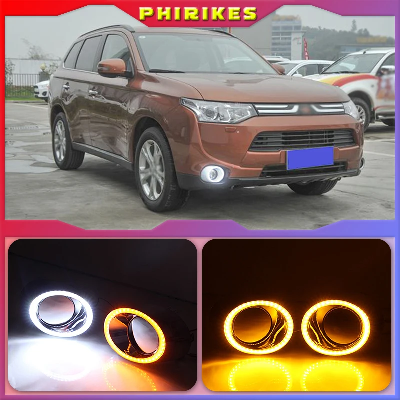 

For Mitsubishi Outlander 2013 2014 2015 LED DRL Daytime driving Running Lights Daylight Waterproof Fog Head Lamp white