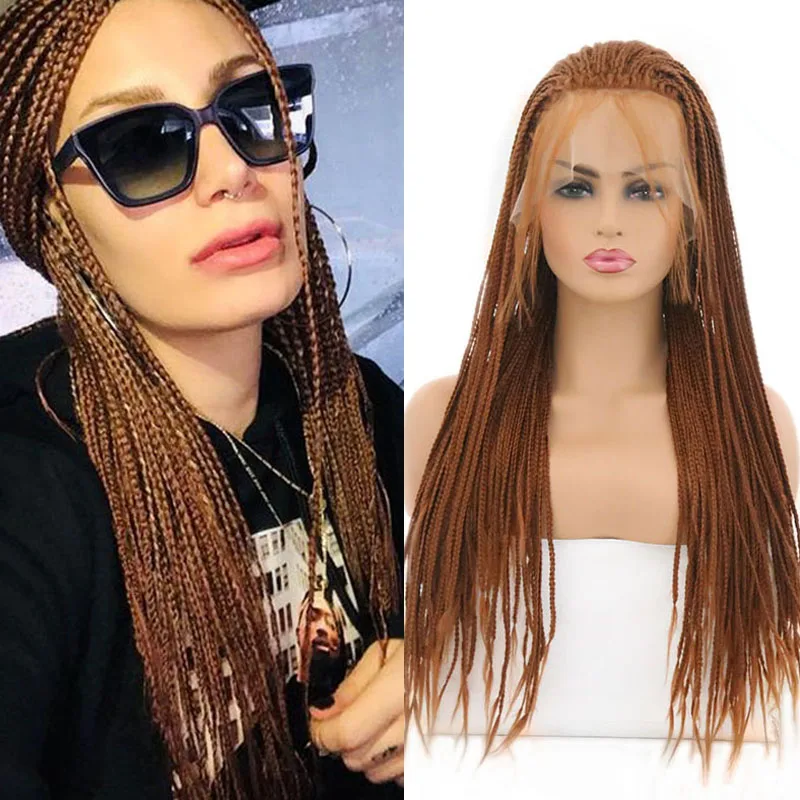 AIMEYA Brown Wig Box Braided Synthetic Lace Front Wigs for Women Free Part Long Straight Wig Natural Hairline Heat Resistant
AIMEYA Brown Wig Box Braided Synthetic Lace Front Wigs for Women Free Part Long Straight Wig Natural Hairline Heat Resistant
