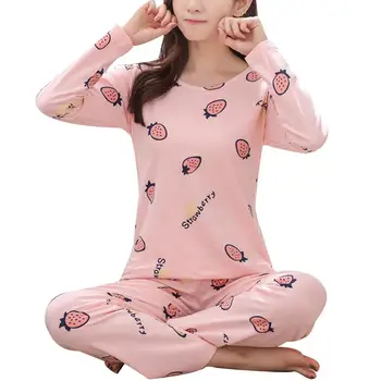 Winter Cute Fruit Print Pajamas Long Sleeve Two Piece Home Wear Women Casual O-Neck Pyjamas Spring Autumn Sleepwear Set
Winter Cute Fruit Print Pajamas Long Sleeve Two Piece Home Wear Women Casual O-Neck Pyjamas Spring Autumn Sleepwear Set