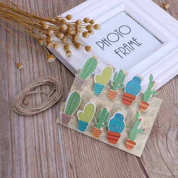 10Pcs Mini Painted Wooden Clips Message Photo Holder Card Paper Pegs With Rope 
10Pcs Mini Painted Wooden Clips Message Photo Holder Card Paper Pegs With Rope