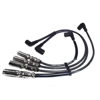 WOLFIGO New 4pcs Spark Plug Ignition Wire Cable for VW Beetle Jetta Golf 2.0L SOHC 2001-2008 27588 175-6224 VWC03 1AMSW00091