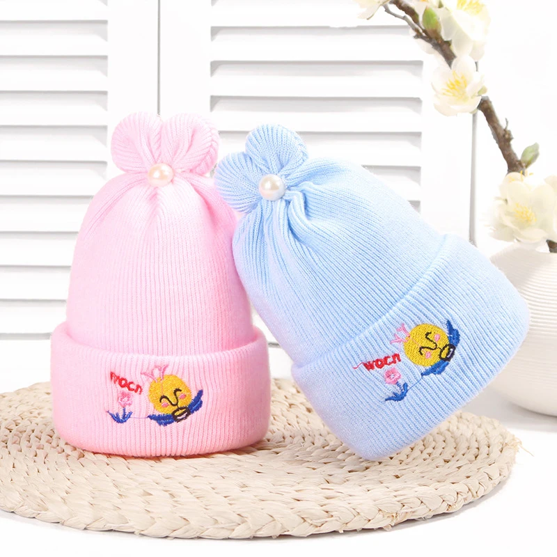 Cute Peral Baby Hats Embroidery Bee Woolen Turban Beanie Warm Caps Soft Hat For Childern Girls Boys Elastic Bonnet Autumn Winter
Cute Peral Baby Hats Embroidery Bee Woolen Turban Beanie Warm Caps Soft Hat For Childern Girls Boys Elastic Bonnet Autumn Winter