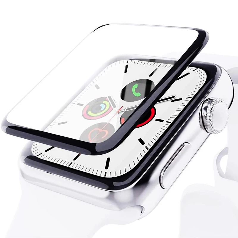 Tempered protective glass for apple watch 44mm 40mm 42mm 38mm full screen protector film iwatch series 5/4/3/2|Защита экрана часов|