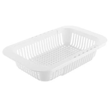 Multifunctional Thickened Kitchen Retractable Sink Drain Rack Vegetable Fruit Drain Basket Plastic Rectangular Sink White
Multifunctional Thickened Kitchen Retractable Sink Drain Rack Vegetable Fruit Drain Basket Plastic Rectangular Sink White