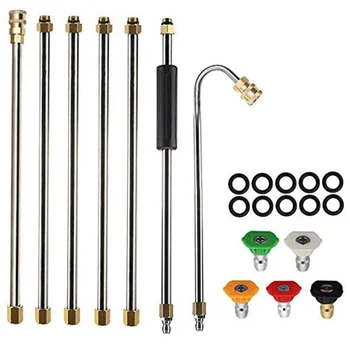 Gutter Cleaning Tool Pressure Washer - Extension Wands, Roof Cleaner Lance Nozzle - 4000 psi 5 Tips, Power Washer
Gutter Cleaning Tool Pressure Washer - Extension Wands, Roof Cleaner Lance Nozzle - 4000 psi 5 Tips, Power Washer