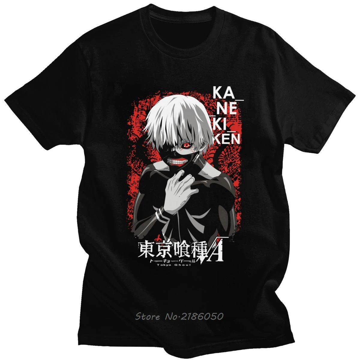 Футболка Tokyou Ghoul Kaneki Ken мужская хлопковая Повседневная футболка с круглым вырезом