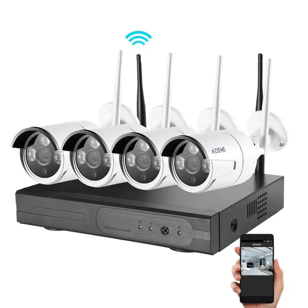 ACEHE 720P 4CH Wireless NVR Kit with 4 PCS WIFI IP Camera Surveillance Security System Strong Anti-interference Capability
ACEHE 720P 4CH Wireless NVR Kit with 4 PCS WIFI IP Camera Surveillance Security System Strong Anti-interference Capability