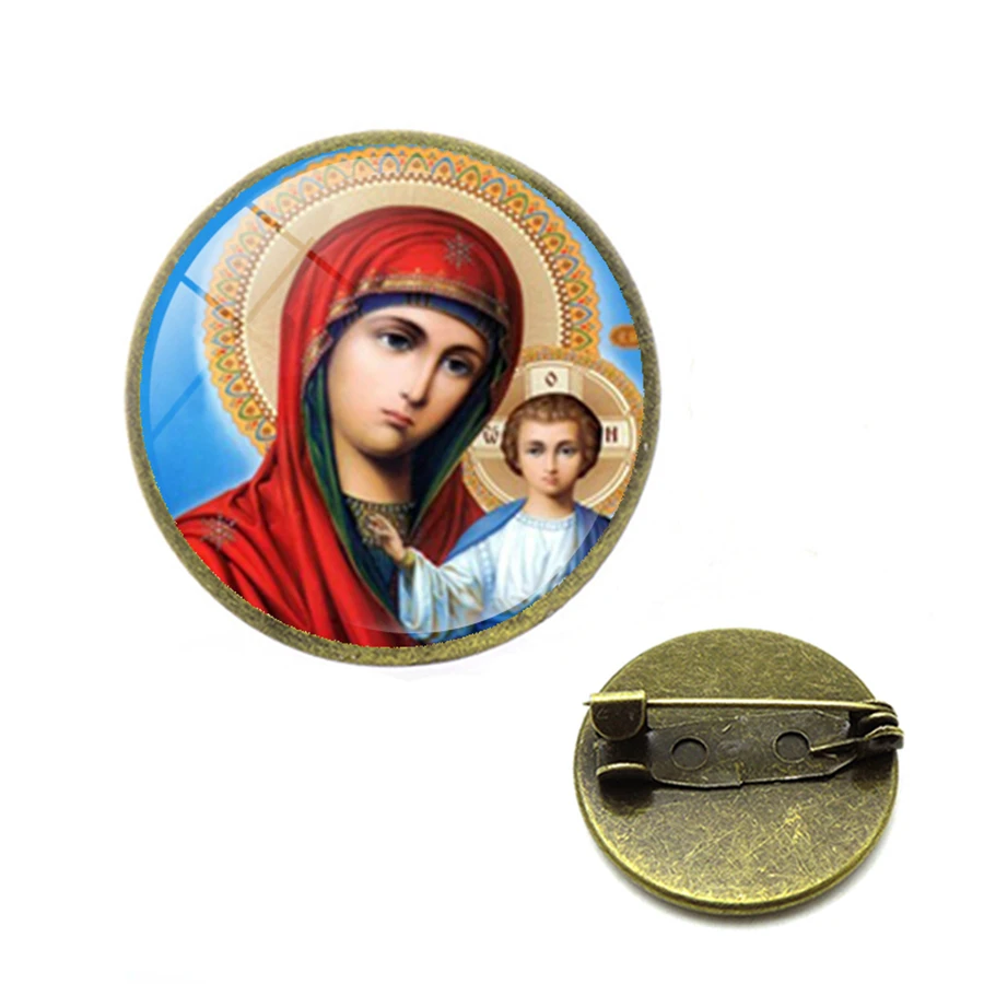 Девы Марии мать ребенка Броши Иисус Христос христианский отворот булавки