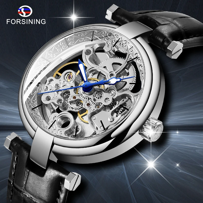 Forsining Double Side Transparent Waterproof Automatic Mens Watches Top Brand Luxury Skeleton Luminous Leather Men Wristwatch
Forsining Double Side Transparent Waterproof Automatic Mens Watches Top Brand Luxury Skeleton Luminous Leather Men Wristwatch