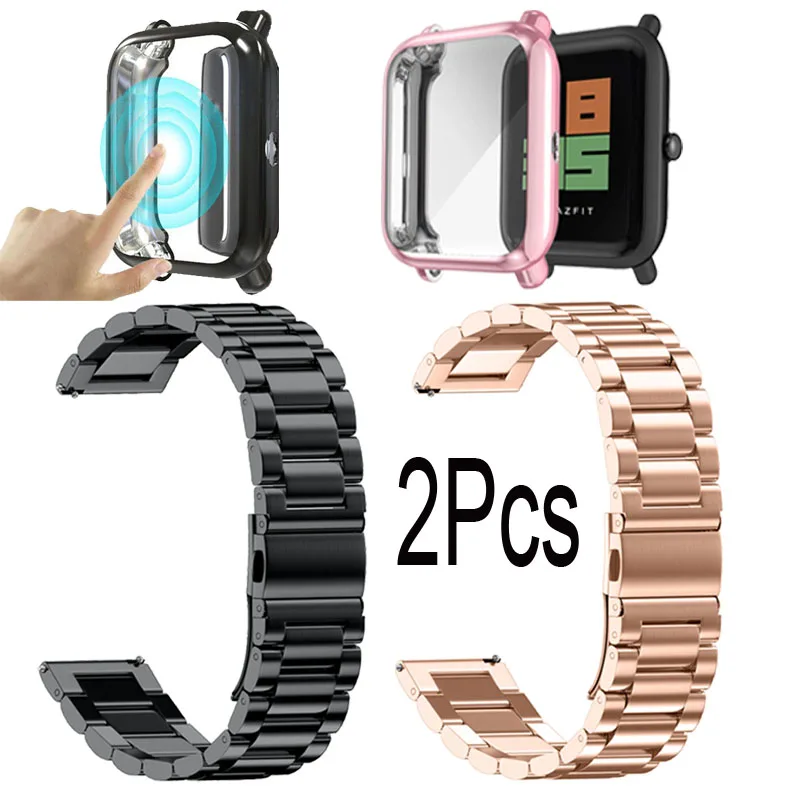 Watchband Case For Xiaomi Huami Amazfit Bip Watch Band Screen Protector Cases Bracelet Protective Case Stainless Steel Strap
Watchband Case For Xiaomi Huami Amazfit Bip Watch Band Screen Protector Cases Bracelet Protective Case Stainless Steel Strap