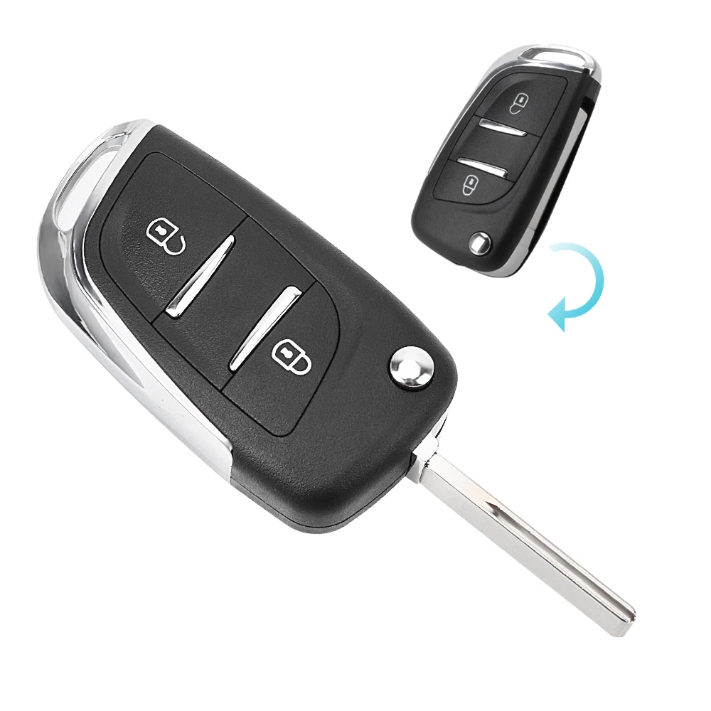 

For Peugeot 107 207 307 307S 308 407 607 2BT DKT0269 Remote Car-styling Flip Folding Key Fob Case Car Key Shell 2 Button