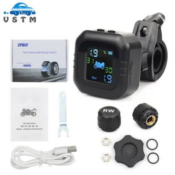 VSTM Motorcycle TPMS Tire Pressure Wireless Monitor External Pressure Sensors with 2 External Sensors Real-time Voice Alarm
VSTM Motorcycle TPMS Tire Pressure Wireless Monitor External Pressure Sensors with 2 External Sensors Real-time Voice Alarm