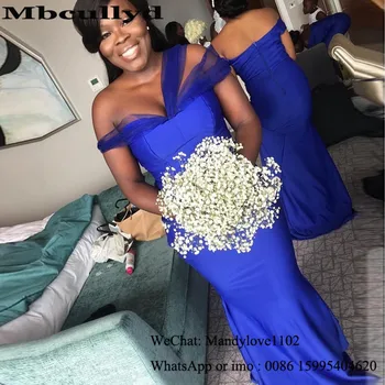 Mbcullyd Royal Blue Mermaid Bridesmaid Dresses 2020 Elegant Off Shoulder African Wedding Guest Dress Party Gown vestido madrinha
Mbcullyd Royal Blue Mermaid Bridesmaid Dresses 2020 Elegant Off Shoulder African Wedding Guest Dress Party Gown vestido madrinha
