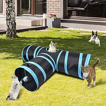 3 Holes Foldable Pet Cat Tunnel Indoor Outdoor Pet Cat Training Toy for Cat Rabbit Animal Play Tunnel Tube T-joint
3 Holes Foldable Pet Cat Tunnel Indoor Outdoor Pet Cat Training Toy for Cat Rabbit Animal Play Tunnel Tube T-joint