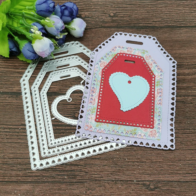 AOKEDIY 4 Pcs Lace Tag Metal Cutting Dies Stencils For DIY Scrapbooking Decorative Embossing Handcraft Template
AOKEDIY 4 Pcs Lace Tag Metal Cutting Dies Stencils For DIY Scrapbooking Decorative Embossing Handcraft Template