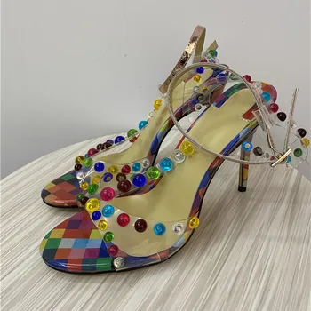 Colorful Rivet Ball Gladiator Sandals Women Sweet Love-heart Crystal Buckle Belt Ankle Strap Banquet Shoes Zapatos Mujer
Colorful Rivet Ball Gladiator Sandals Women Sweet Love-heart Crystal Buckle Belt Ankle Strap Banquet Shoes Zapatos Mujer