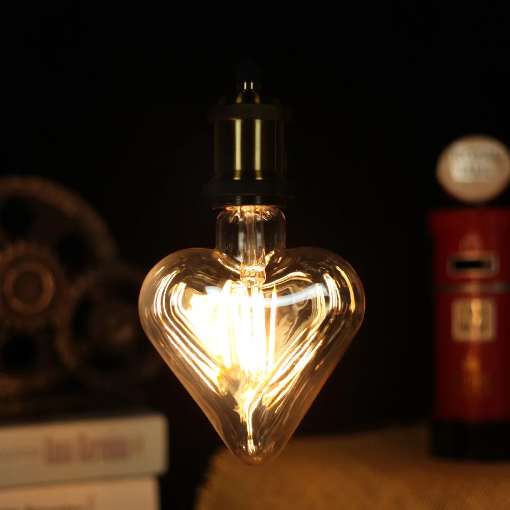 TIANFAN Classic Vintage Look Decorative Bulb Light Heart Shape Filament Bulb 4 Watts 220/240V Led Bulbs Gold Vintage Light Bulb
TIANFAN Classic Vintage Look Decorative Bulb Light Heart Shape Filament Bulb 4 Watts 220/240V Led Bulbs Gold Vintage Light Bulb