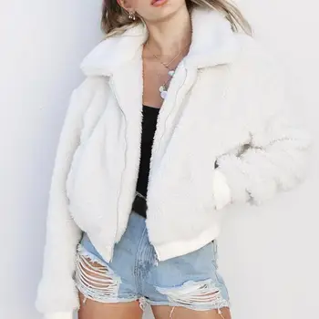 Women Autumn Winter Lapel Warm Fleece Short Jacket Slim Zip Up Coat Top Outwear
Women Autumn Winter Lapel Warm Fleece Short Jacket Slim Zip Up Coat Top Outwear