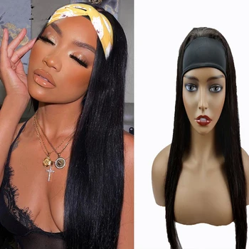 Brazilian Human Hair Headband Wigs Jet Black Color Full Machine Made Headband Wig For Black/White Women
Brazilian Human Hair Headband Wigs Jet Black Color Full Machine Made Headband Wig For Black/White Women