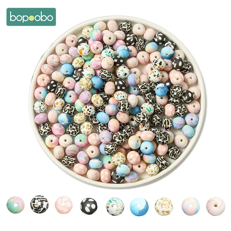 Bopoobo 10pcs Leopard Print Silicone Beads Tie-dye BPA Free DIY Pacifier Clip Pacifier Chain Pendant Making Teether Toy for Baby
Bopoobo 10pcs Leopard Print Silicone Beads Tie-dye BPA Free DIY Pacifier Clip Pacifier Chain Pendant Making Teether Toy for Baby