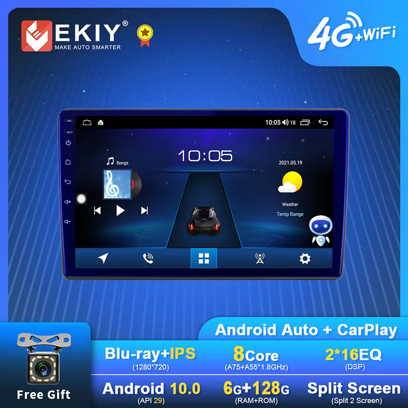 EKIY 6 + 128G DSP Android 10 авторадио для VW /Volkswagen Passat B5 2000-2010 GPS навигация мультимедийный