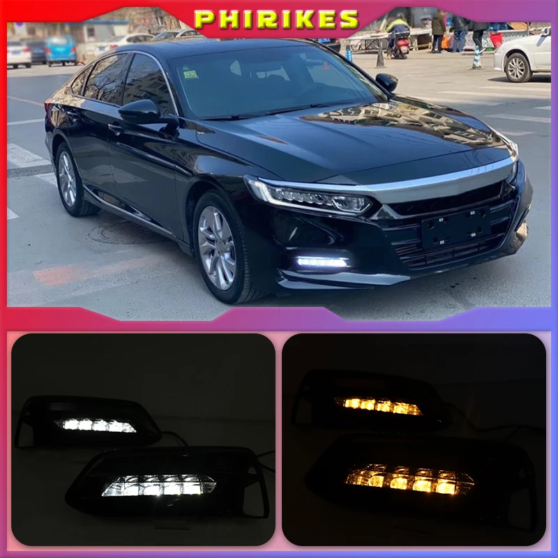 2PCS LED Daytime Running Light For Honda Accord 2018 2019 2020 Dynamic Turn Yellow Signal Waterproof Car DRL 12V LED Fog Lamp
2PCS LED Daytime Running Light For Honda Accord 2018 2019 2020 Dynamic Turn Yellow Signal Waterproof Car DRL 12V LED Fog Lamp