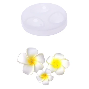 

1x Silicone Pendant Water Drop Gem Mold Resin Casting & 3 Pcs Hawaiian Plumeria Flower Headpiece Hairpin Barrette