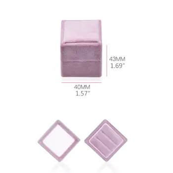 Velvet Double Ring Box Square Wedding Ceremony Ring Box with Detachable Lid 
Velvet Double Ring Box Square Wedding Ceremony Ring Box with Detachable Lid