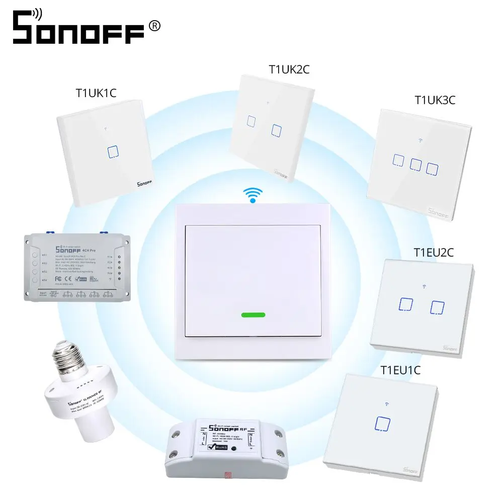 SONOFF RF Remote controller 433Mhz Transmitter 86 Type Wall Panel Sticky Smart Home Support SONOFF RF/T1 EU/UK Wifi Switch 433
SONOFF RF Remote controller 433Mhz Transmitter 86 Type Wall Panel Sticky Smart Home Support SONOFF RF/T1 EU/UK Wifi Switch 433