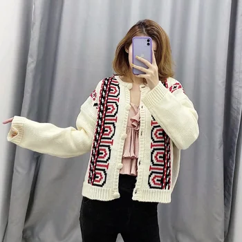 Knit Sweater Cardigans Autumn Winter Women Sweater Cardigans Embroidery Cardigans Poncho Single Breasted Knit Sweater
Knit Sweater Cardigans Autumn Winter Women Sweater Cardigans Embroidery Cardigans Poncho Single Breasted Knit Sweater